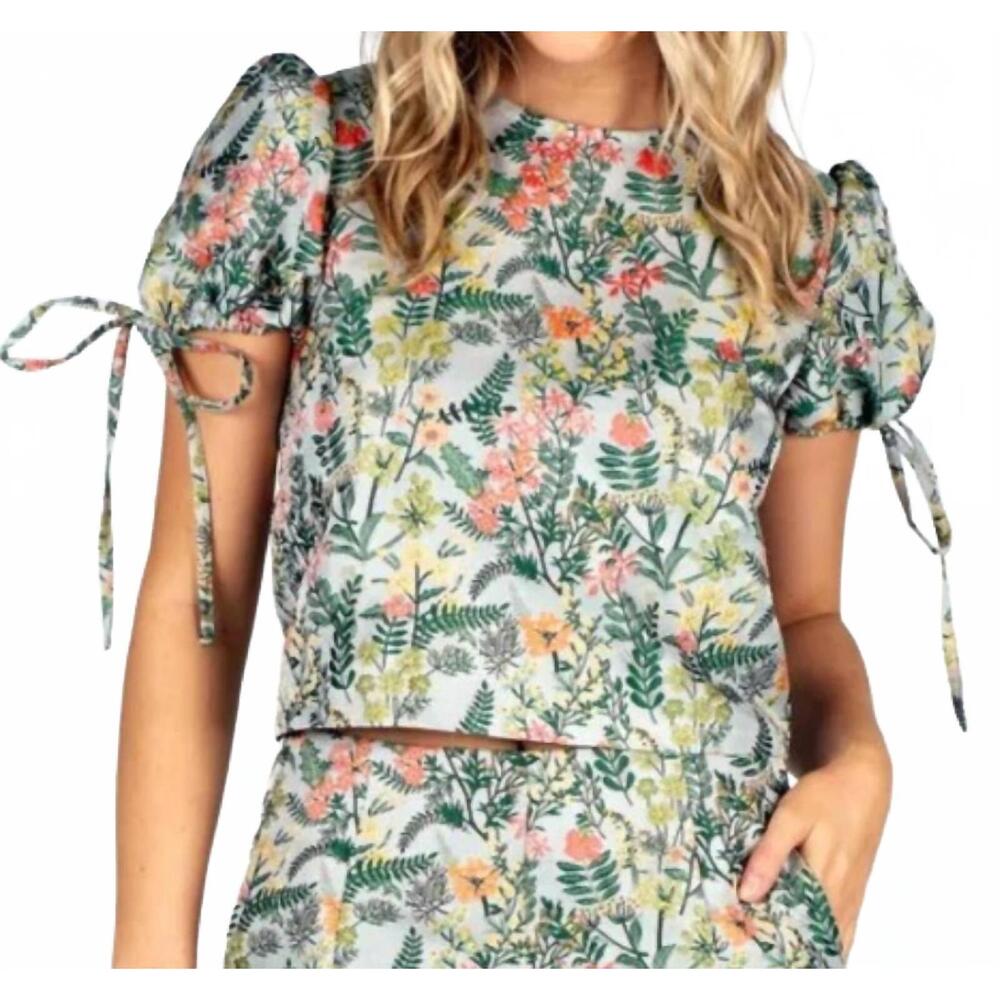 NEW SINCERELY OURS jacquard cassandra top in multi